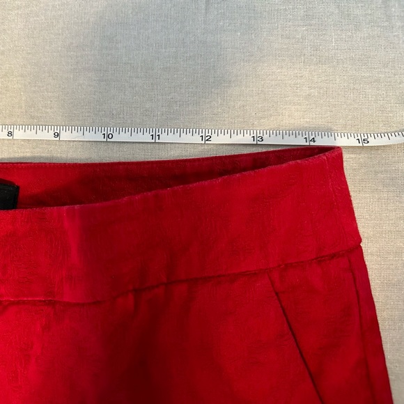 Talbots, petite sz, Red jacquard pants - Picture 6 of 7